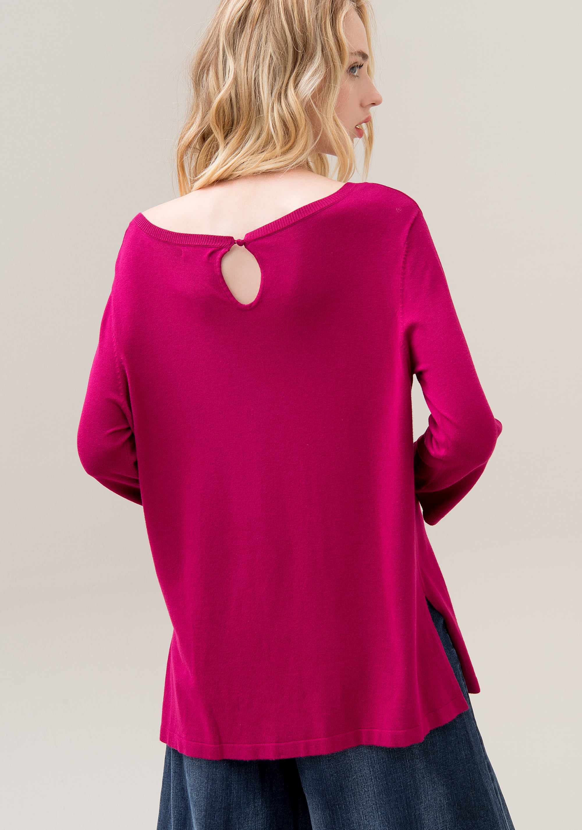 Knitwear wide fit with boat neckline Fracomina F120W03016K01001-101_03