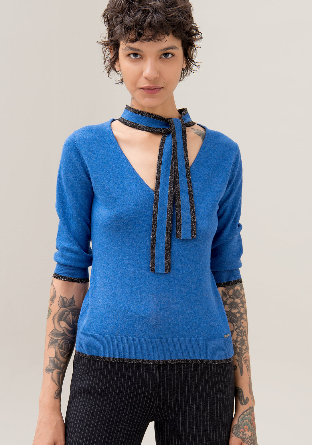 Knitwear regular fit with wide neck
