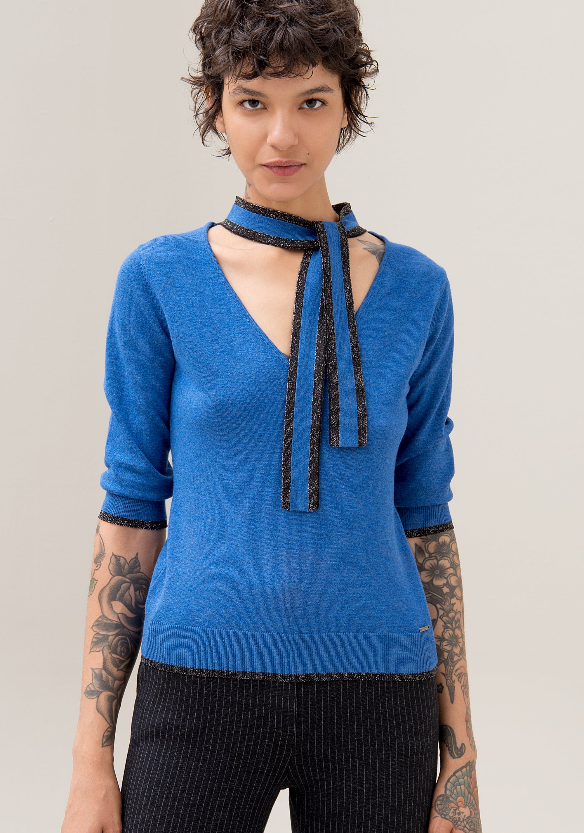 Knitwear regular fit with wide neck Fracomina F120W06013K03101-G32_01