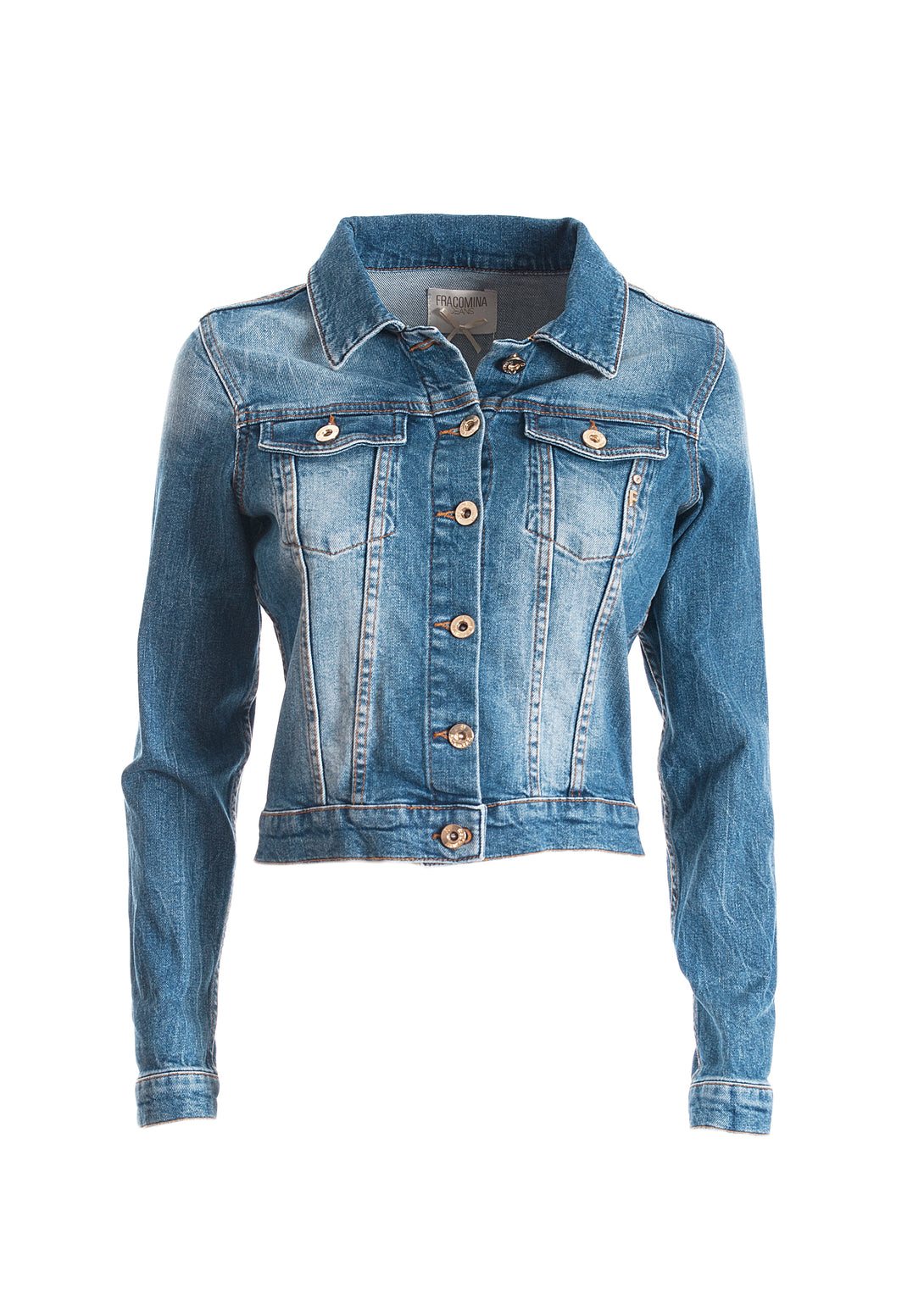 Denim jacket regulat fit with middle wash Fracomina F120W07008D01302-040-06