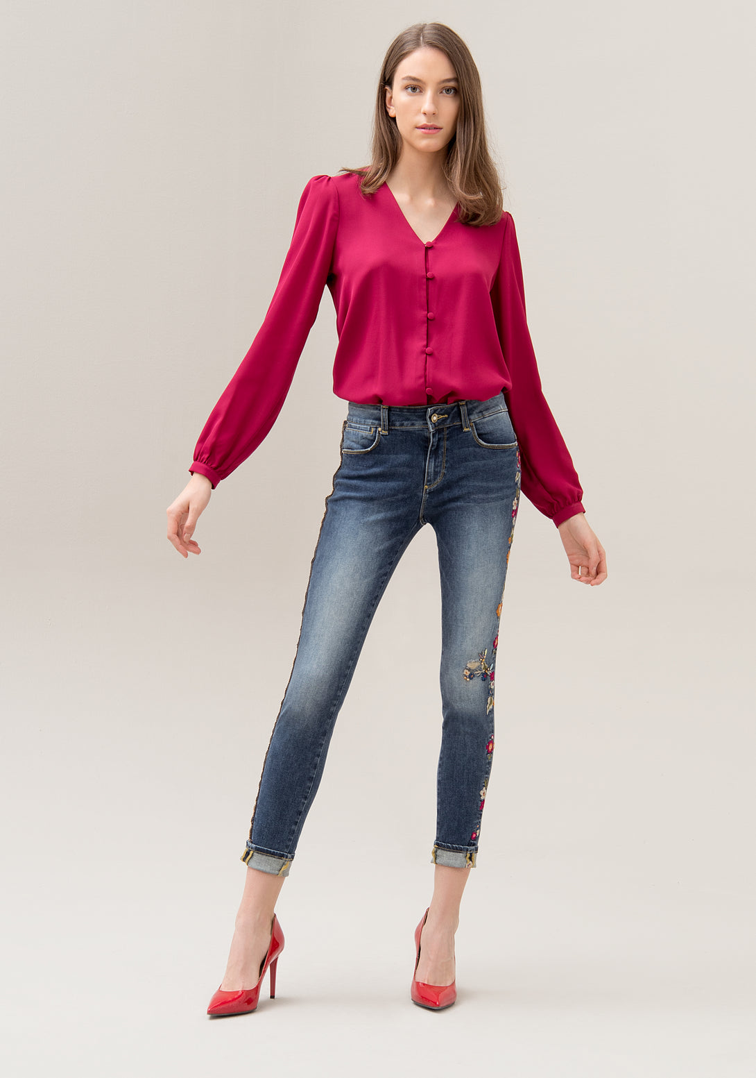 Jeans skinny fit made in stretch denim with middle wash