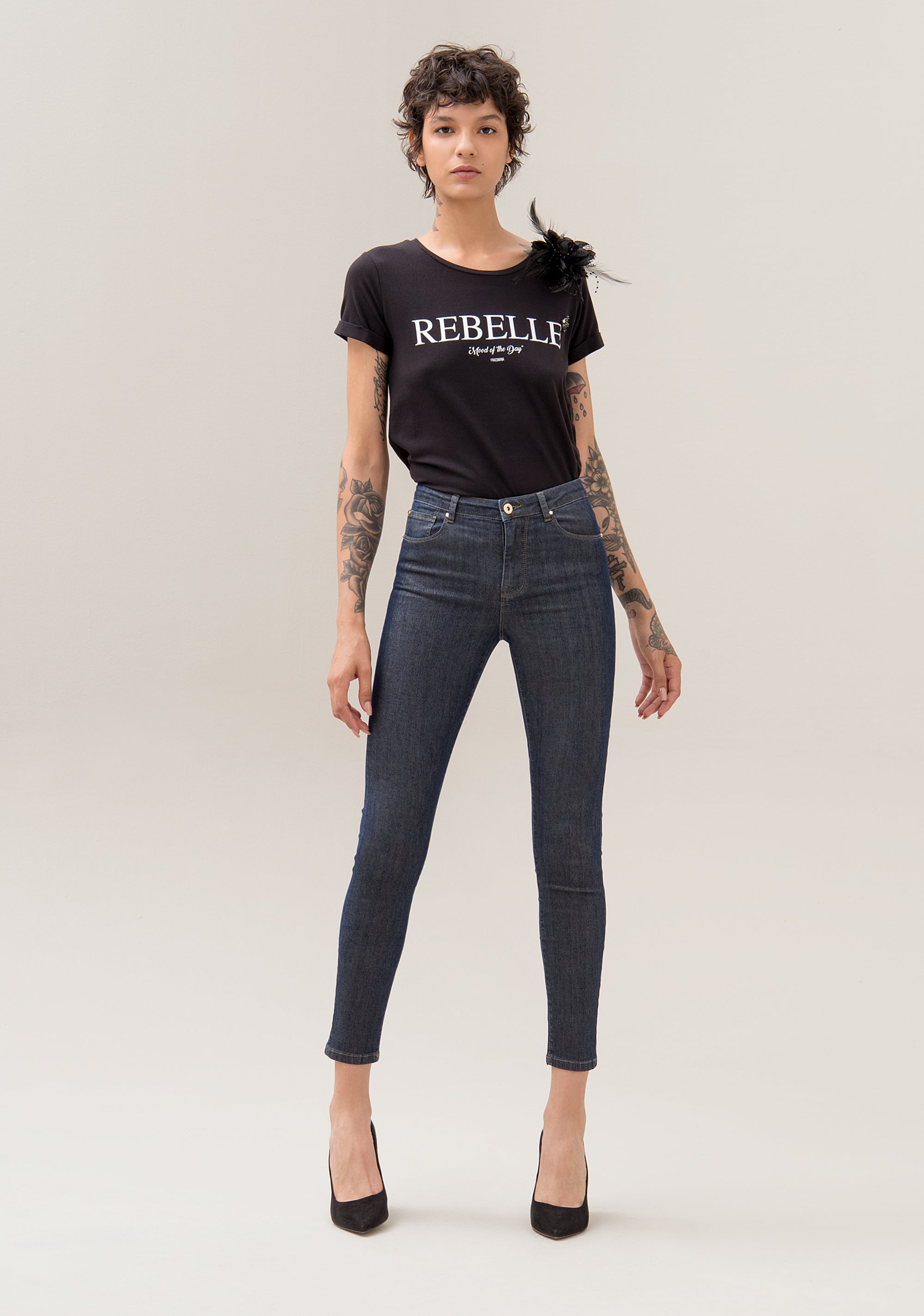 Jeans leggings with made with super stretch denim Fracomina F120W10040D02201-117_01