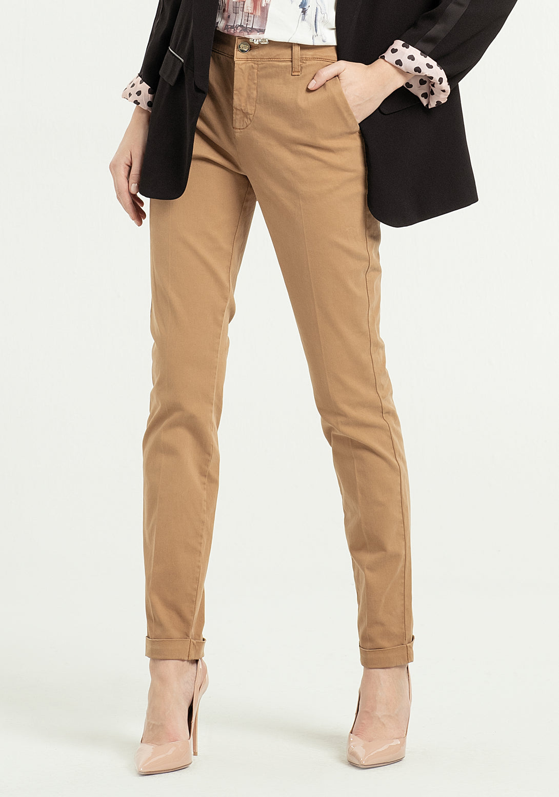 Pants chinos regular fit made in stretch fabric Fracomina F120W10050W02401-093