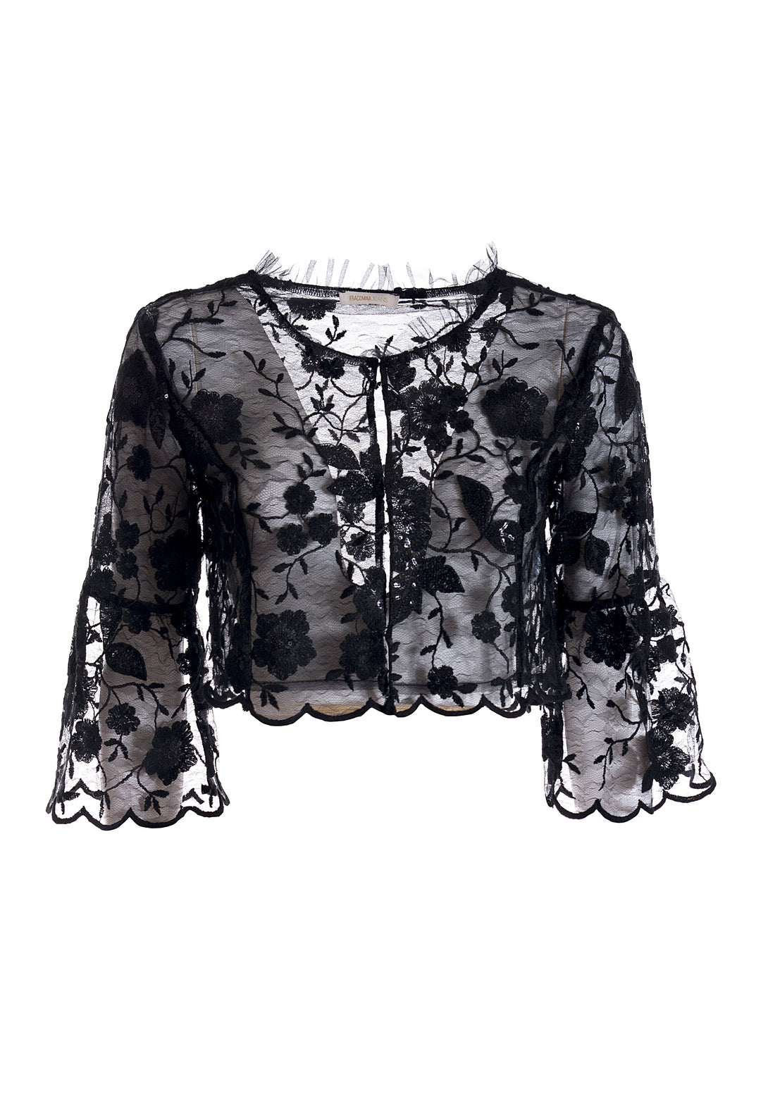 Bolero jacket regular fit, short, made in lace fabric Fracomina F120W12001W00511-053-06