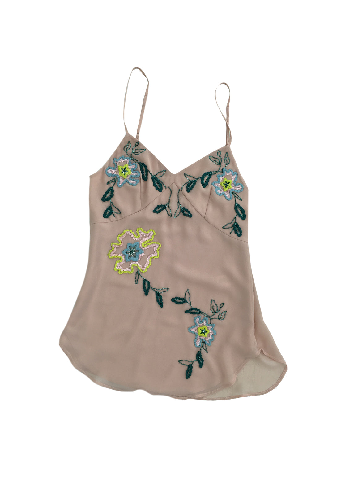 Tank top regular fit made in georgette fabric with flowery embroideries Fracomina F321ST2004W412E5-856