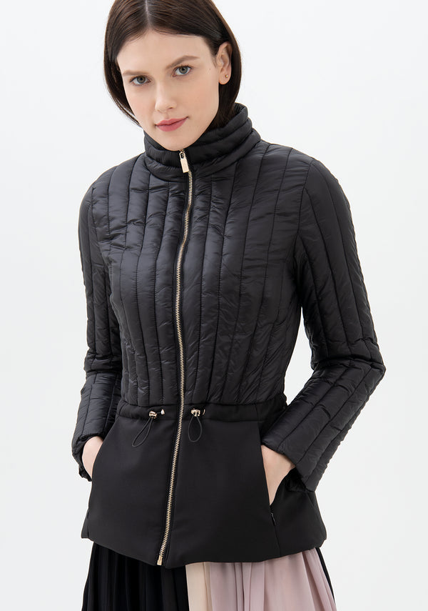 Padded jacket regular fit with contrast fabric details Fracomina F321WC3001O43001-053_01