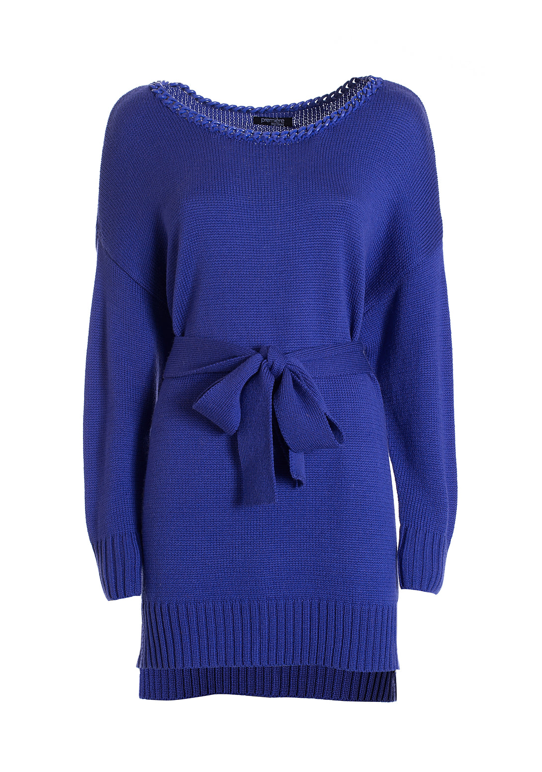 Dress regular fit, middle length, made in mixed wool