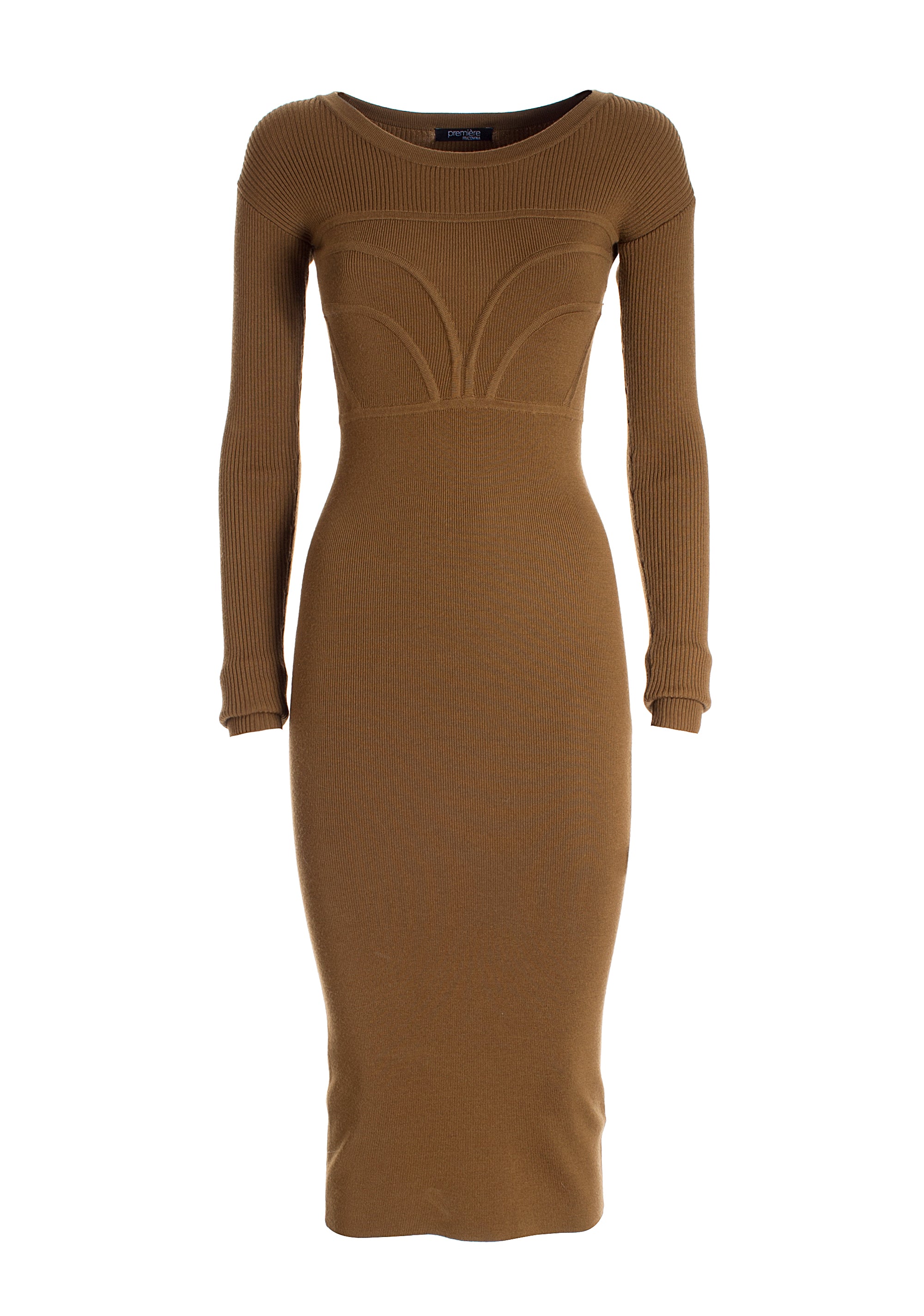 Knitted dress tight fit made in wool with rib stitch Fracomina F321WD5013K48201-L03_06