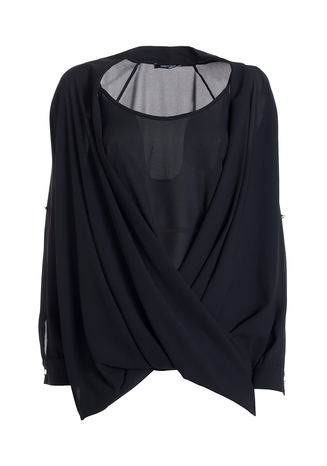 Blouse wide fit made in georgette with asymmetric shape