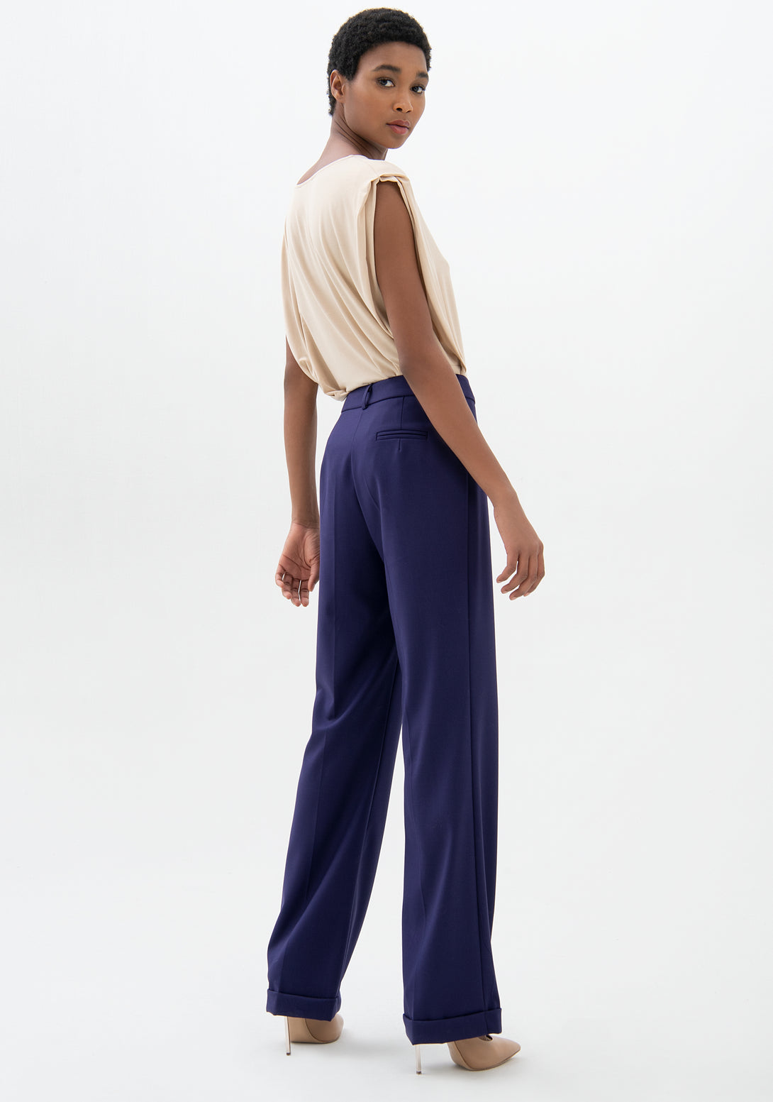 Palazzo pant wide fit made in technical fabric