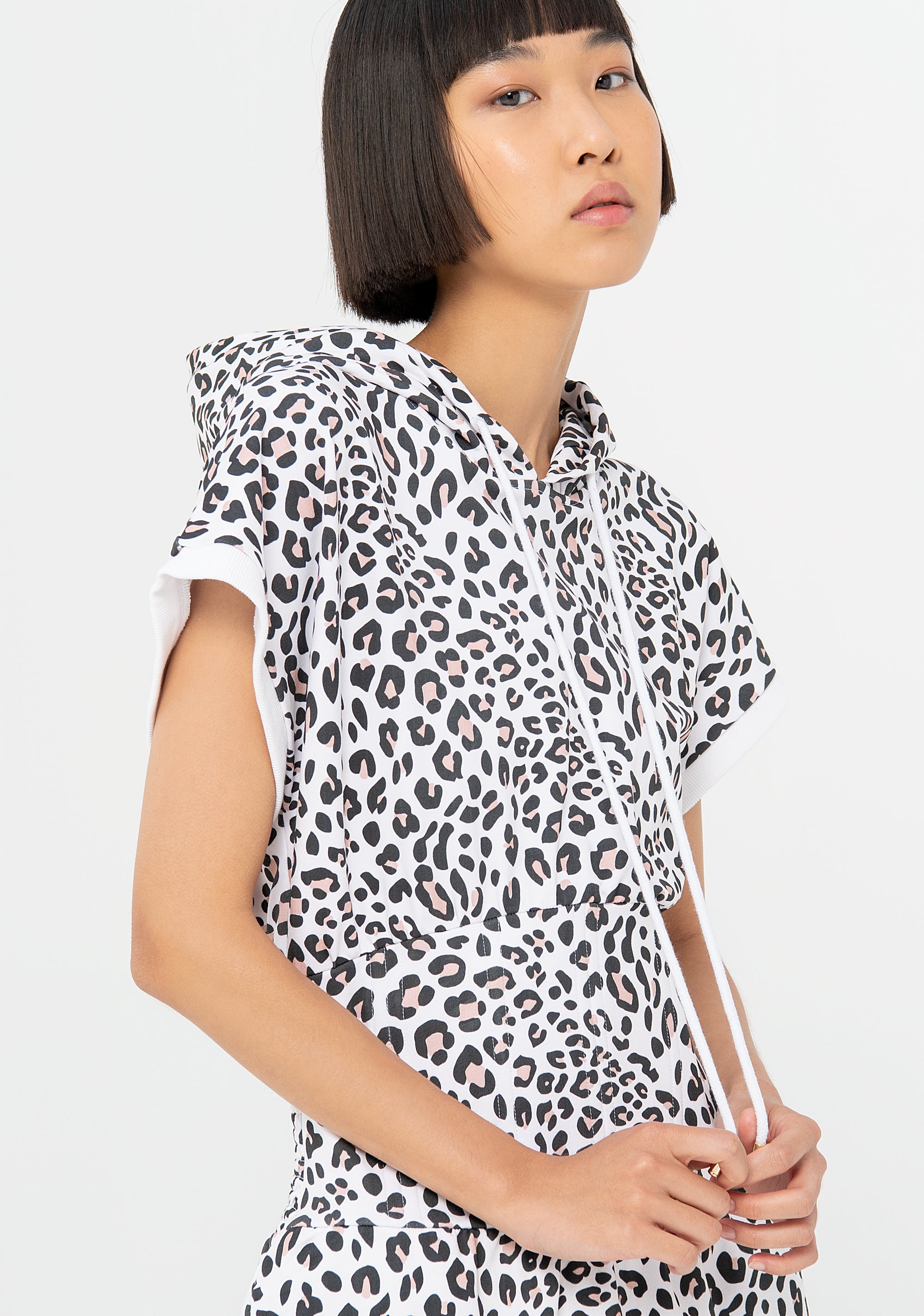 Dress regular fit made in fleece with animalier pattern Fracomina F322SD1011F401L7-453_2