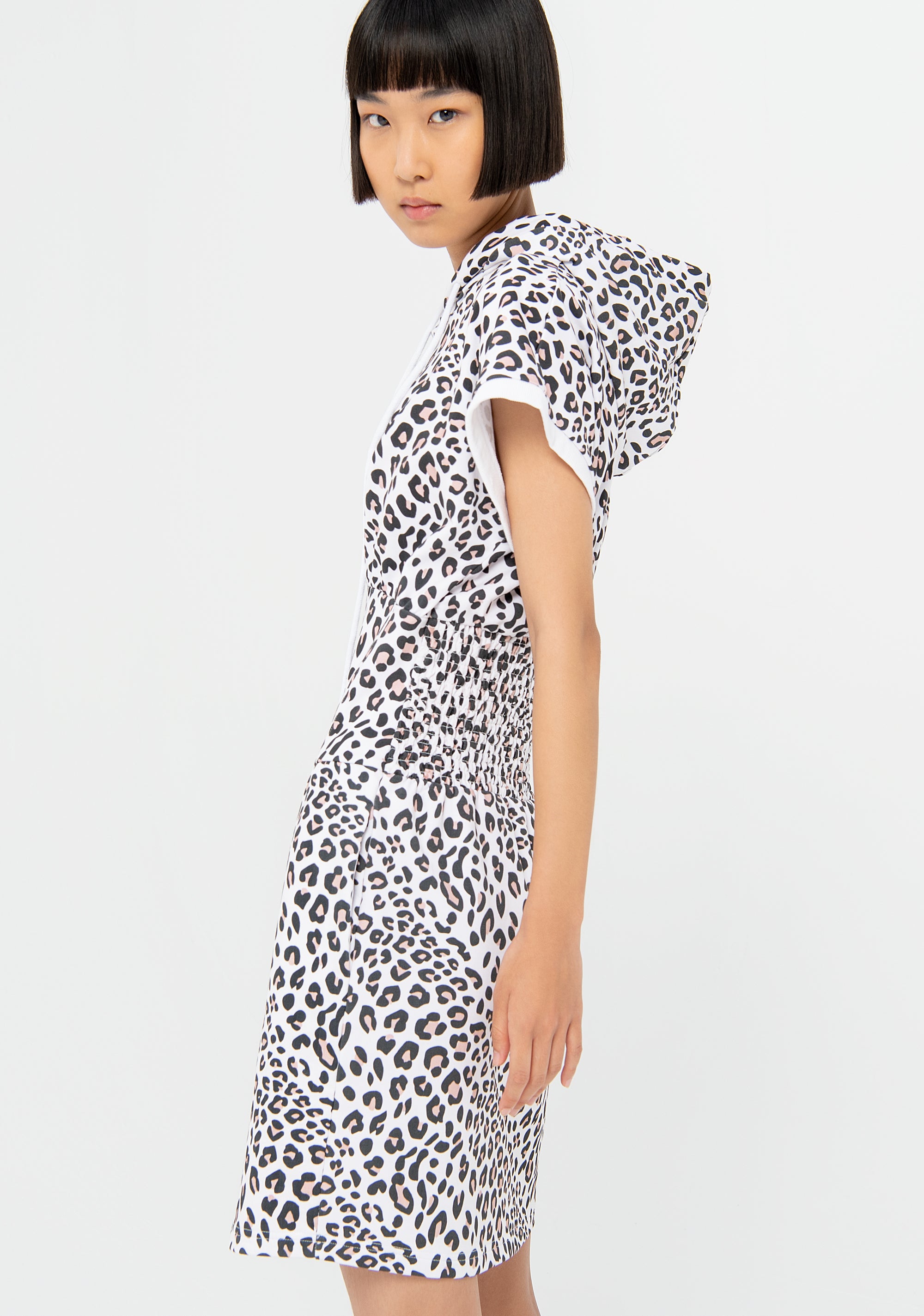 Dress regular fit made in fleece with animalier pattern Fracomina F322SD1011F401L7-453_3