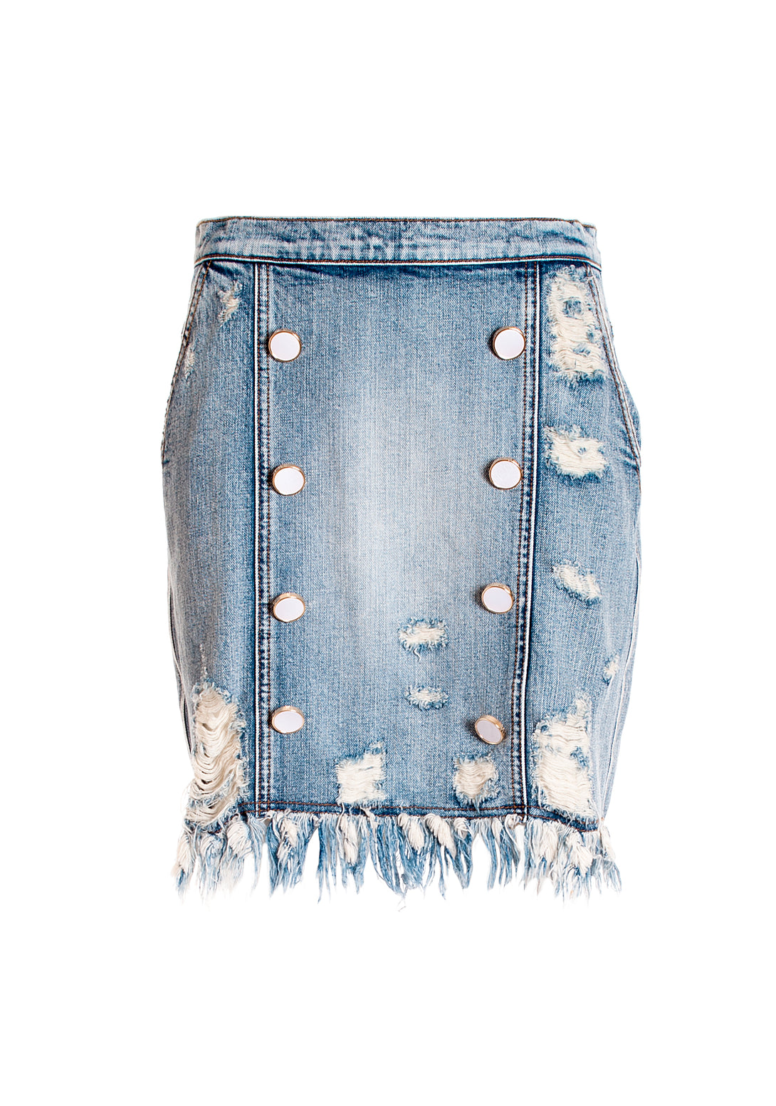 Mini skirt slim fit made in denim with middle wash