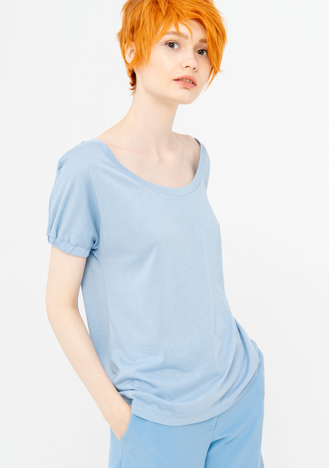 T-shirt over fit with boat neckline Fracomina F322ST3004J41801-252