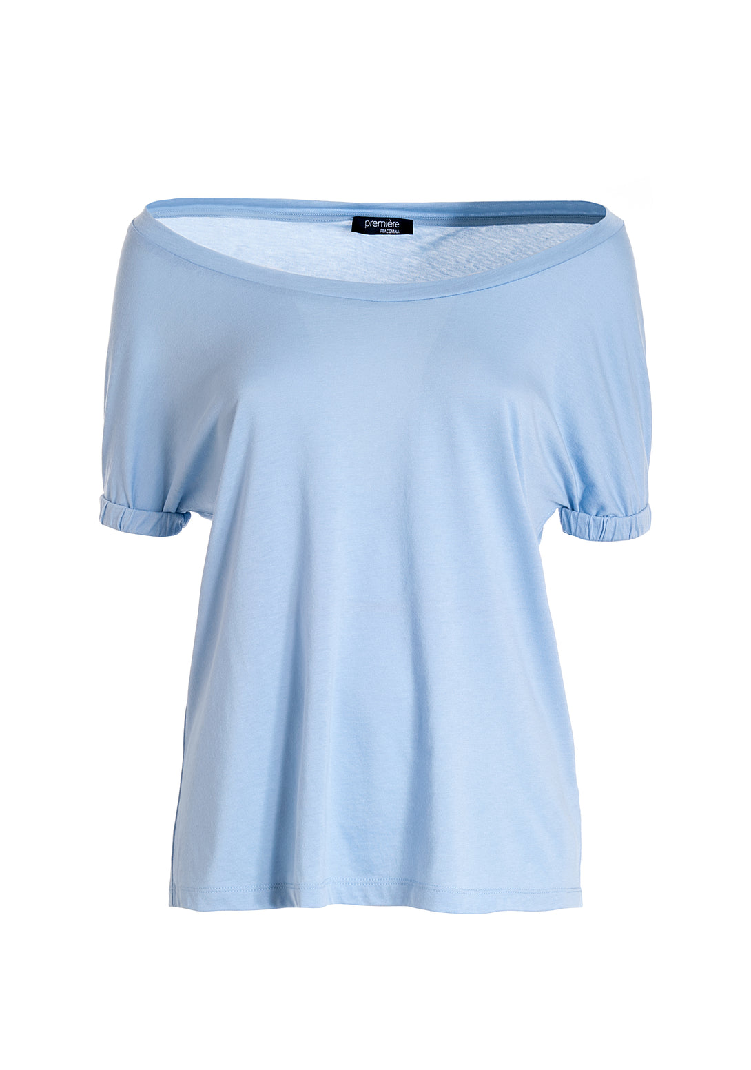 T-shirt over fit with boat neckline