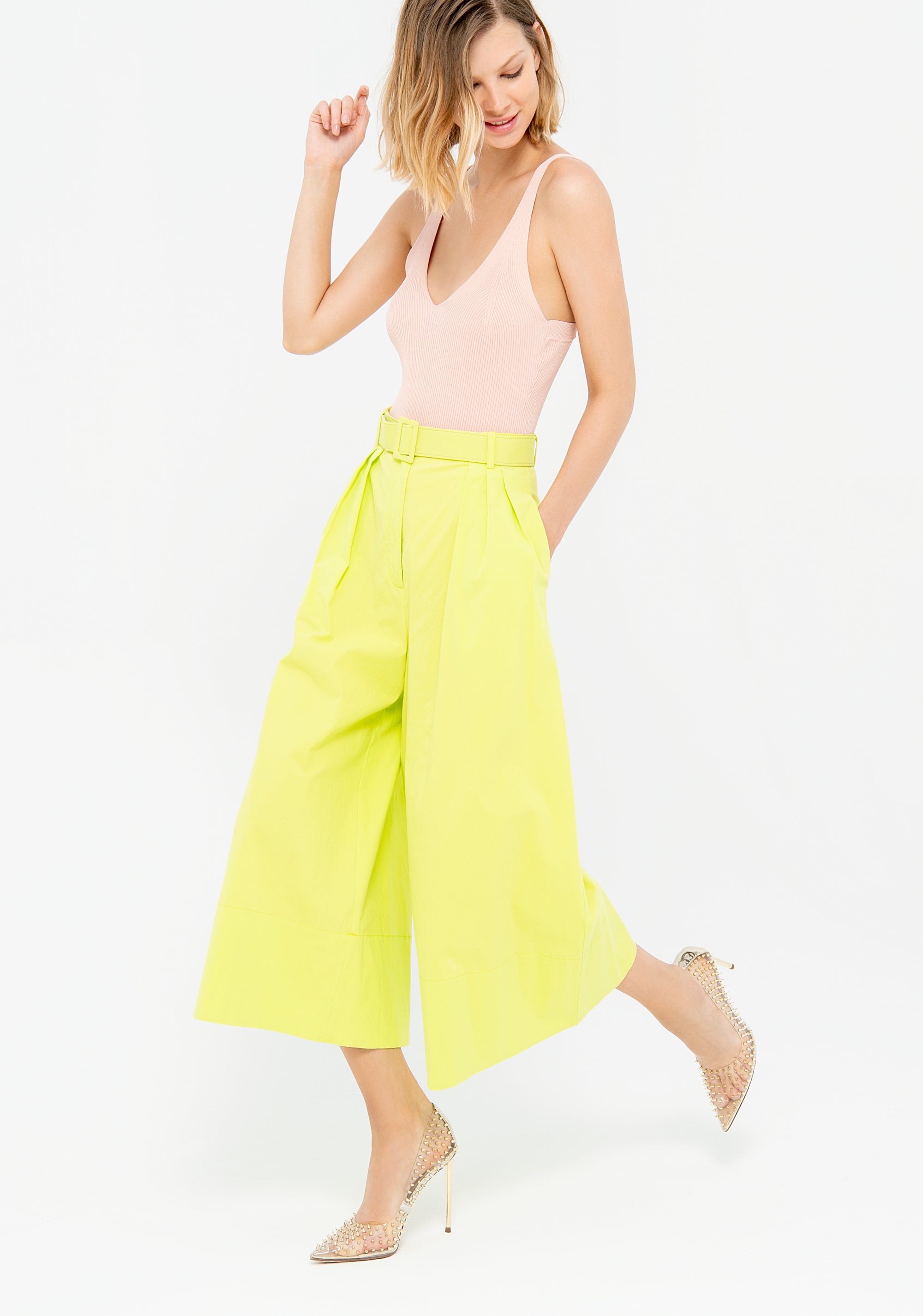 Culotte pant cropped Fracomina F322SV9004W53301-P07_3