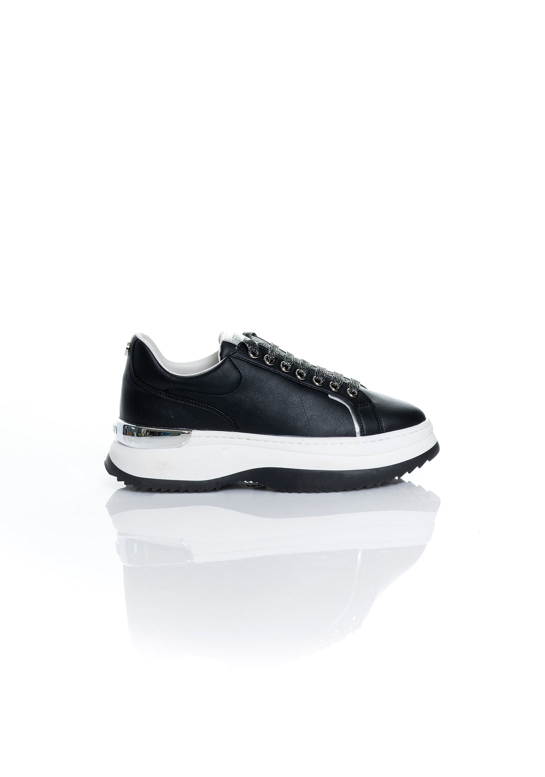 Sneakers made in leather with high sole and shoe lace Fracomina F721SS6001P41101-053