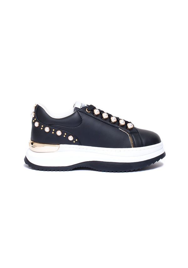 Sneakers made in fake leather with pearls Fracomina F721WS6006P41101-053