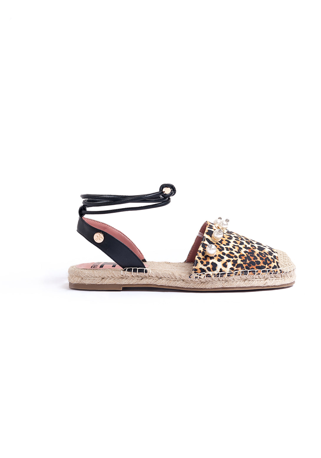 Leopard print espadrilles with applications Fracomina F722SS7001P421N1-586