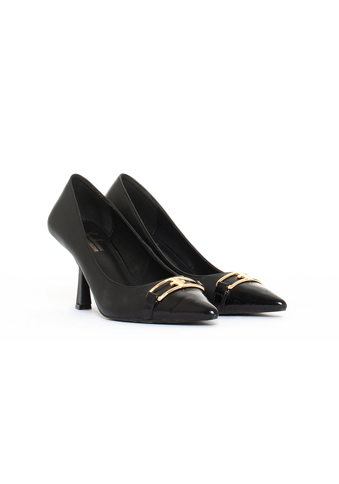 Décolleté shoes made in eco leather with spool heels
