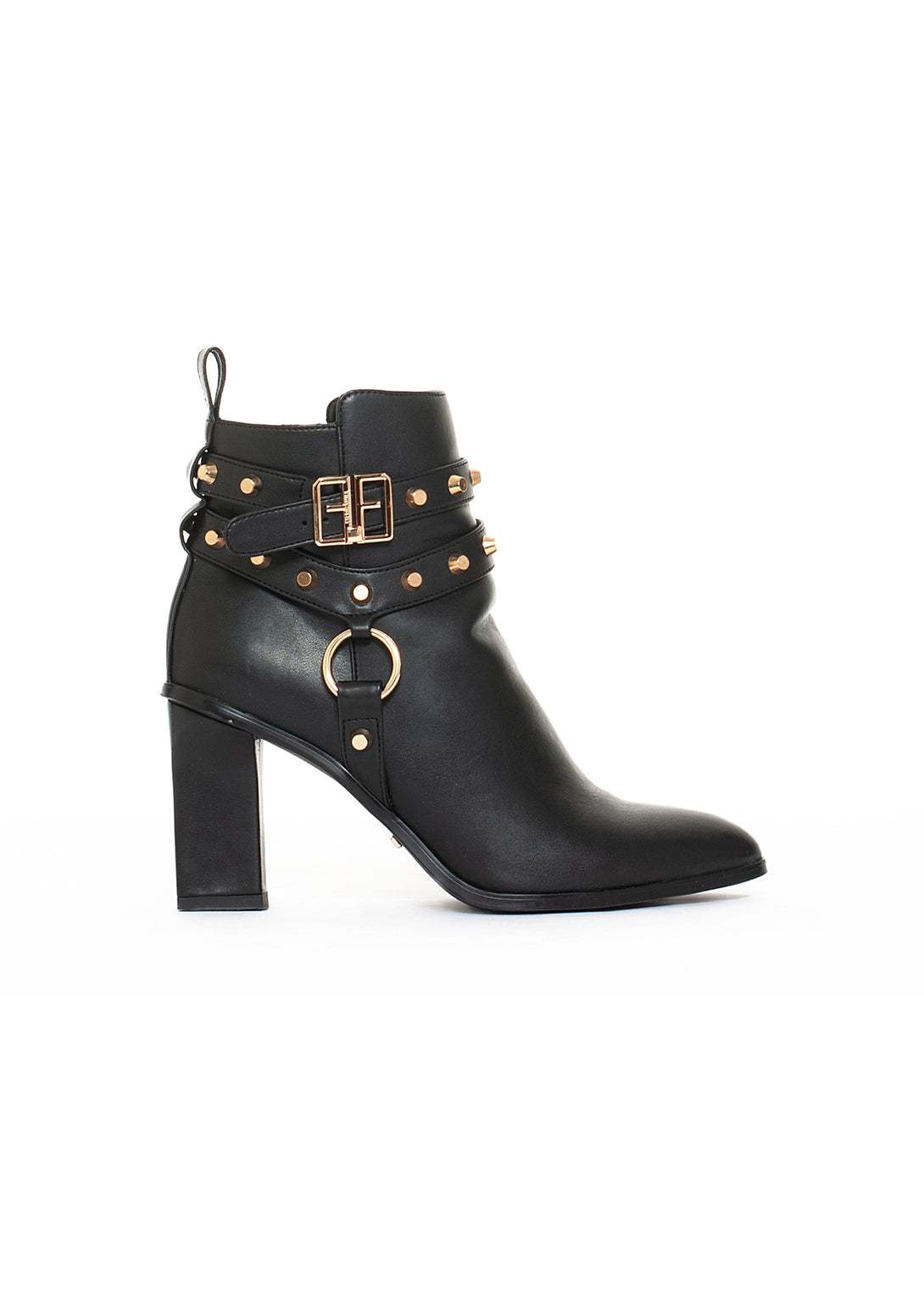 Ankle boots made in leather with metallic studs Fracomina F722WS5003P41101-053