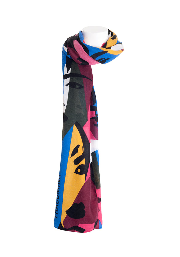 Foulard over size with multicolor print Fracomina FA21WA3003W441N4-210