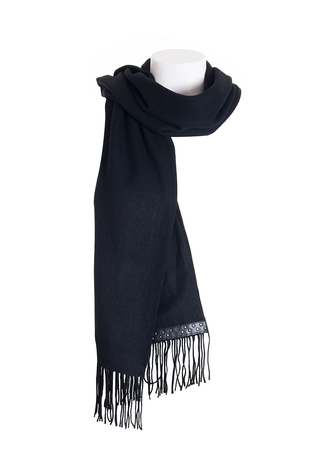 Long scarf with eco leather tape and studs Fracomina FA21WA3009W49101-053