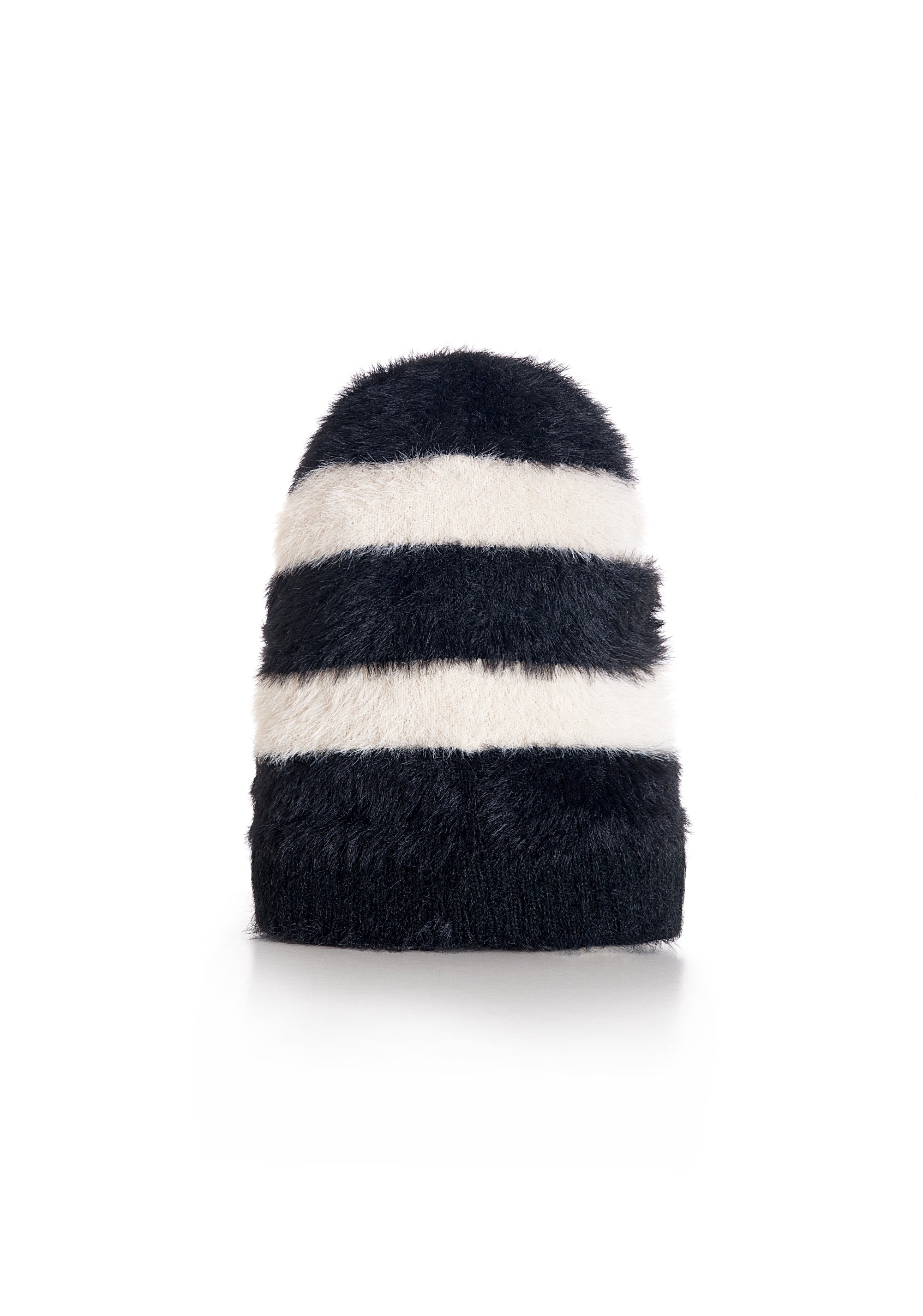 Knitted beanie hat regular size with double color stripes Fracomina FA21WA4002K46901-D17