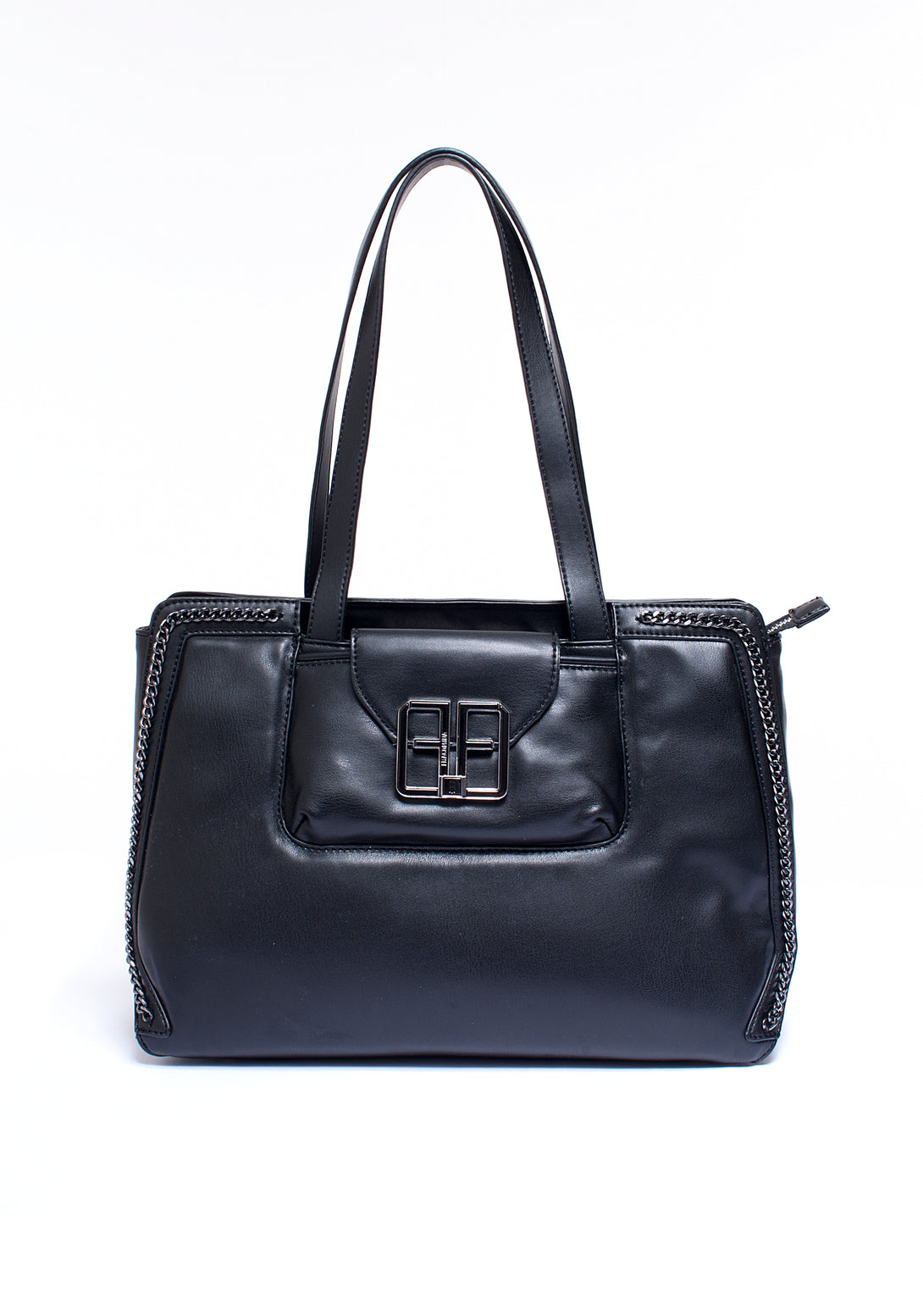 Shopping bag made in eco leather with chain Fracomina FA21WB1004P41101-053_00d51a90-da0d-4b8c-bf70-b5fd4ff18796