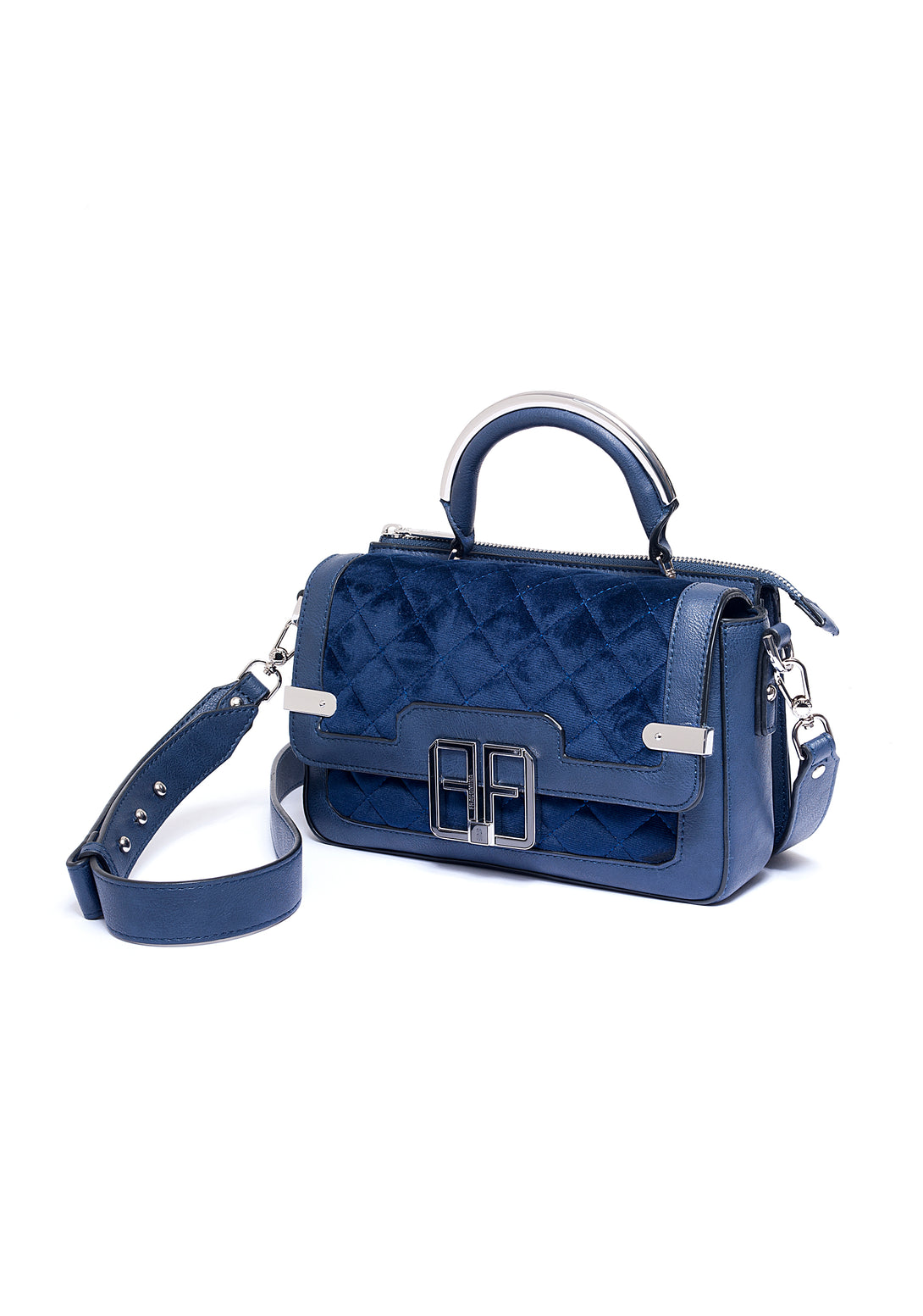 Bag shoulder bag made in eco leather and velvet Fracomina FA21WB3002P410C7-078_01