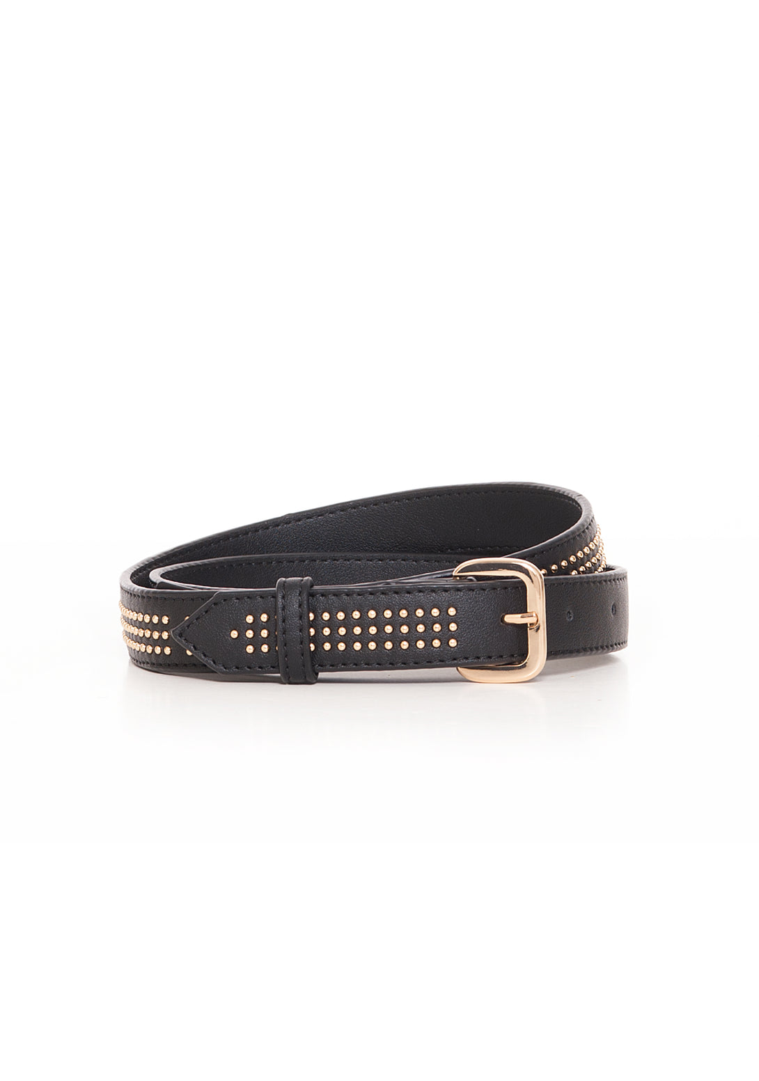Thin belt made in eco leather with small studs Fracomina FA22WA5008P41101-053