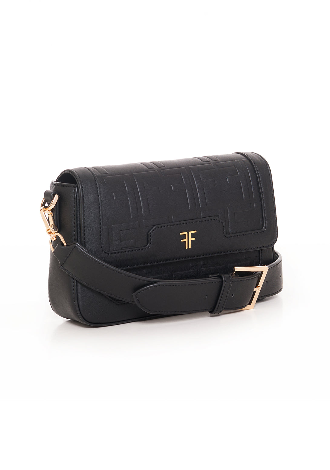 Baguette bag made in eco leather with logo