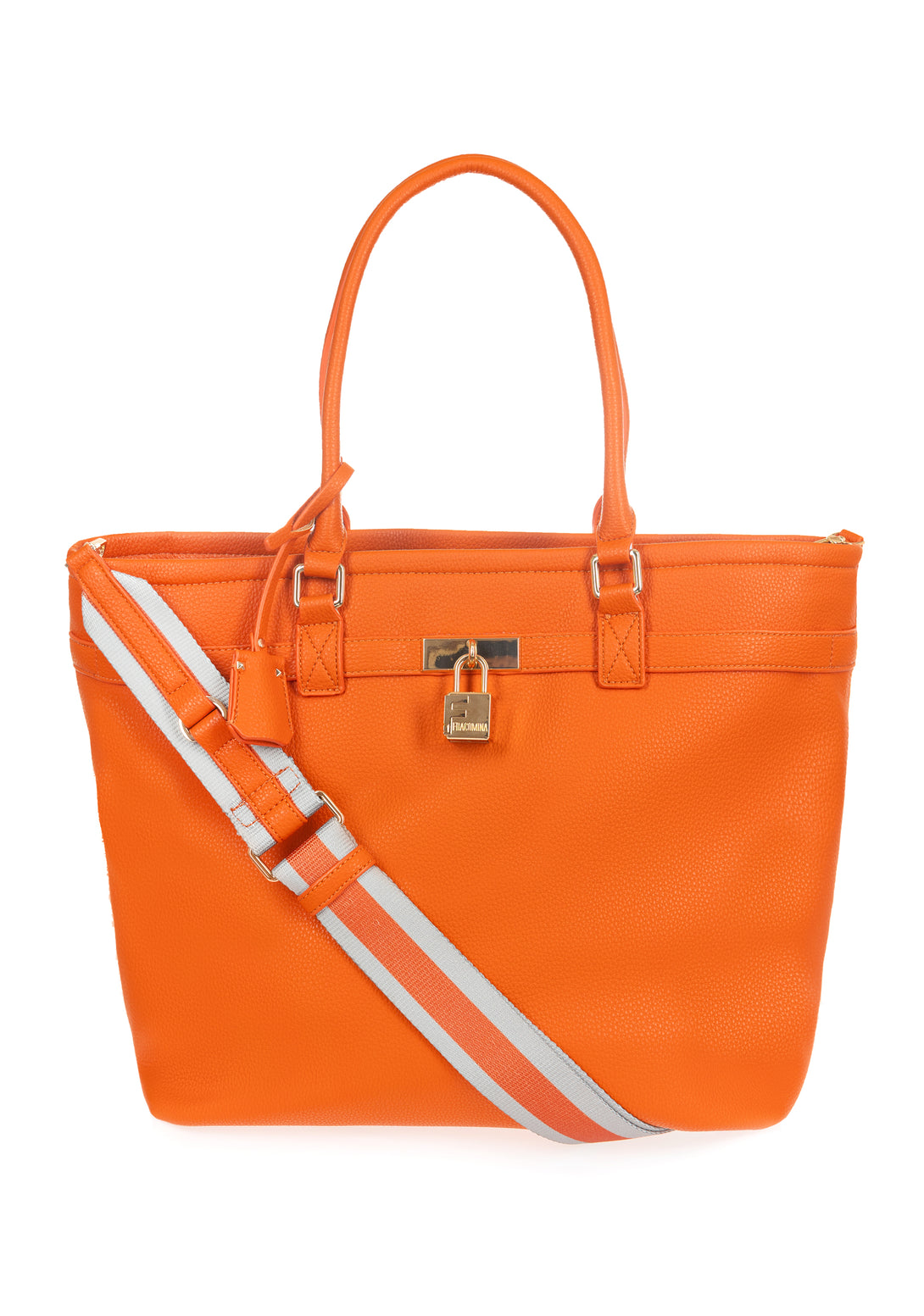 Tote bag made in eco leather with coloured shoulder strap Fracomina FA23SB1005P411S6-376-2