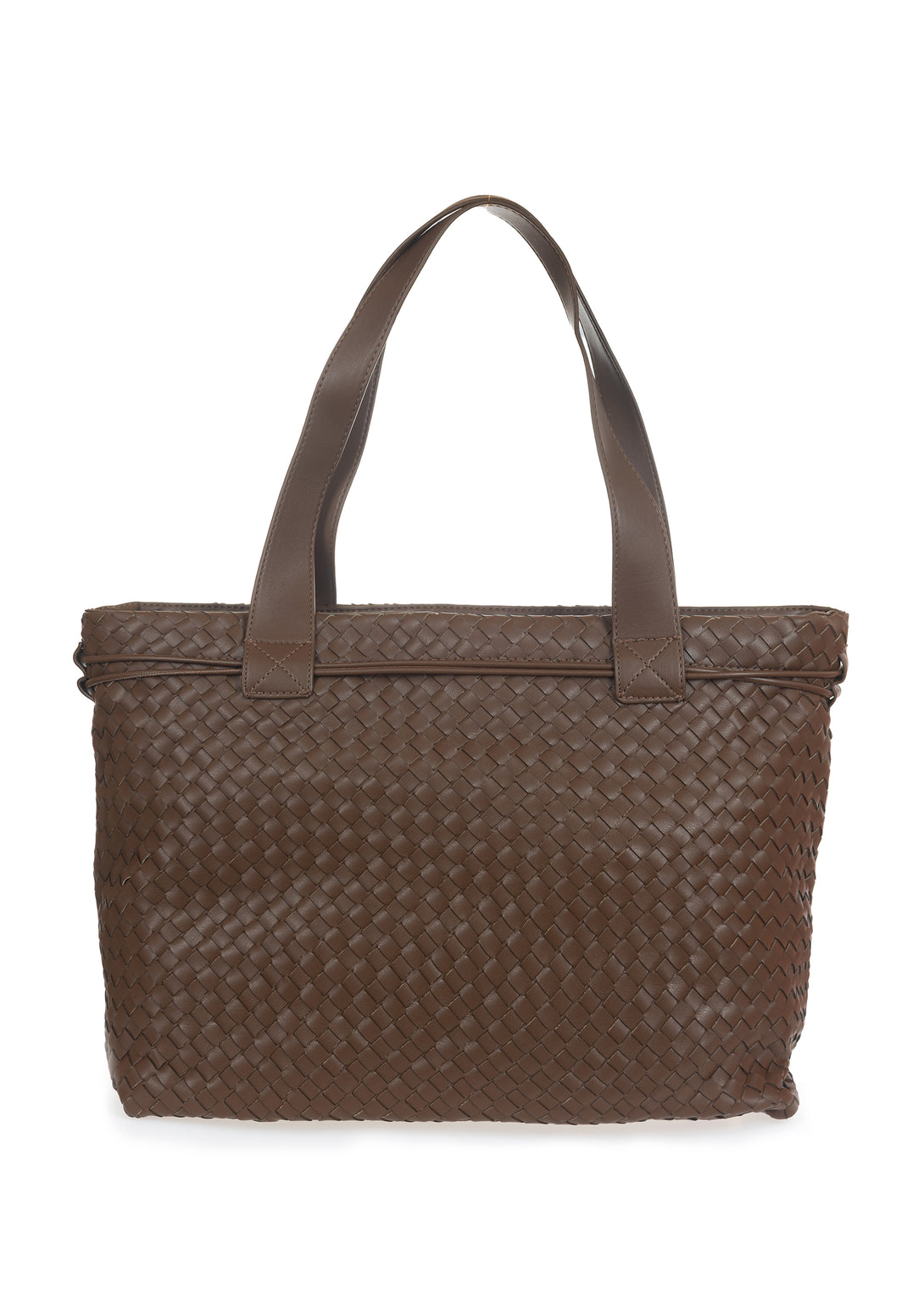 Shopping bag made in eco leather with plaits Fracomina FA23SBA004P411S5-091-4