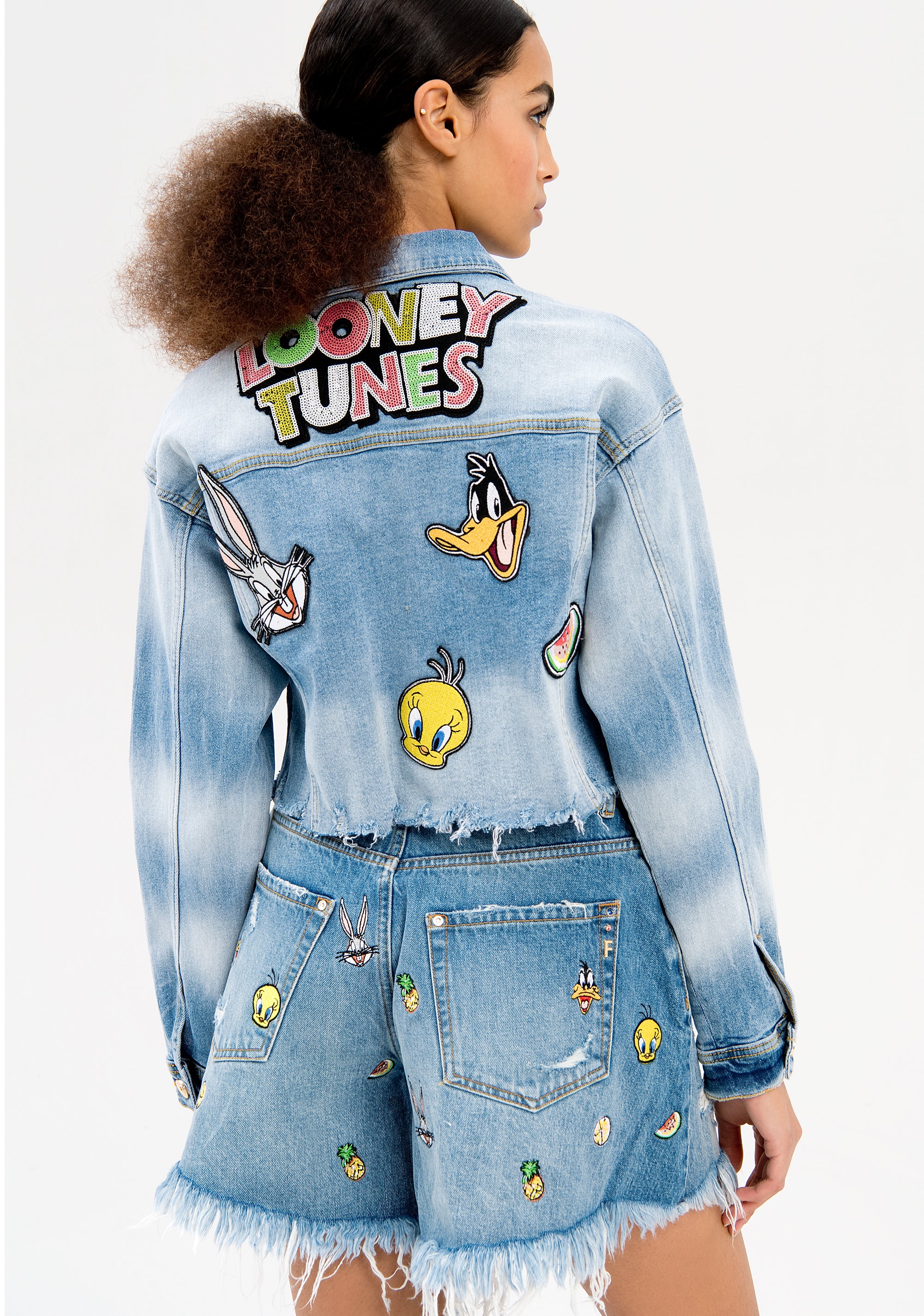 Short denim jacket Looney Tunes Fracomina FD22SJ4011D45003-L15_4