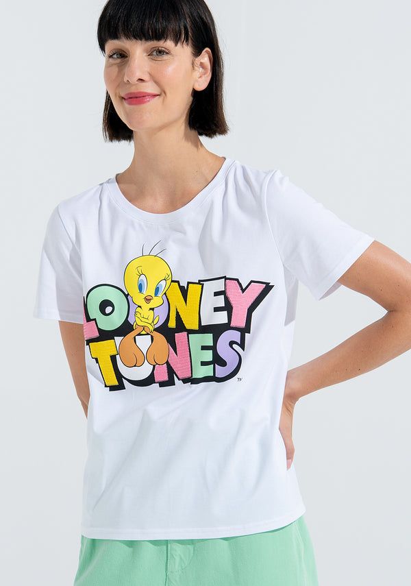 T-shirt regular fit made in jersey with Looney Tunes print Fracomina FD22ST3003J40110-278