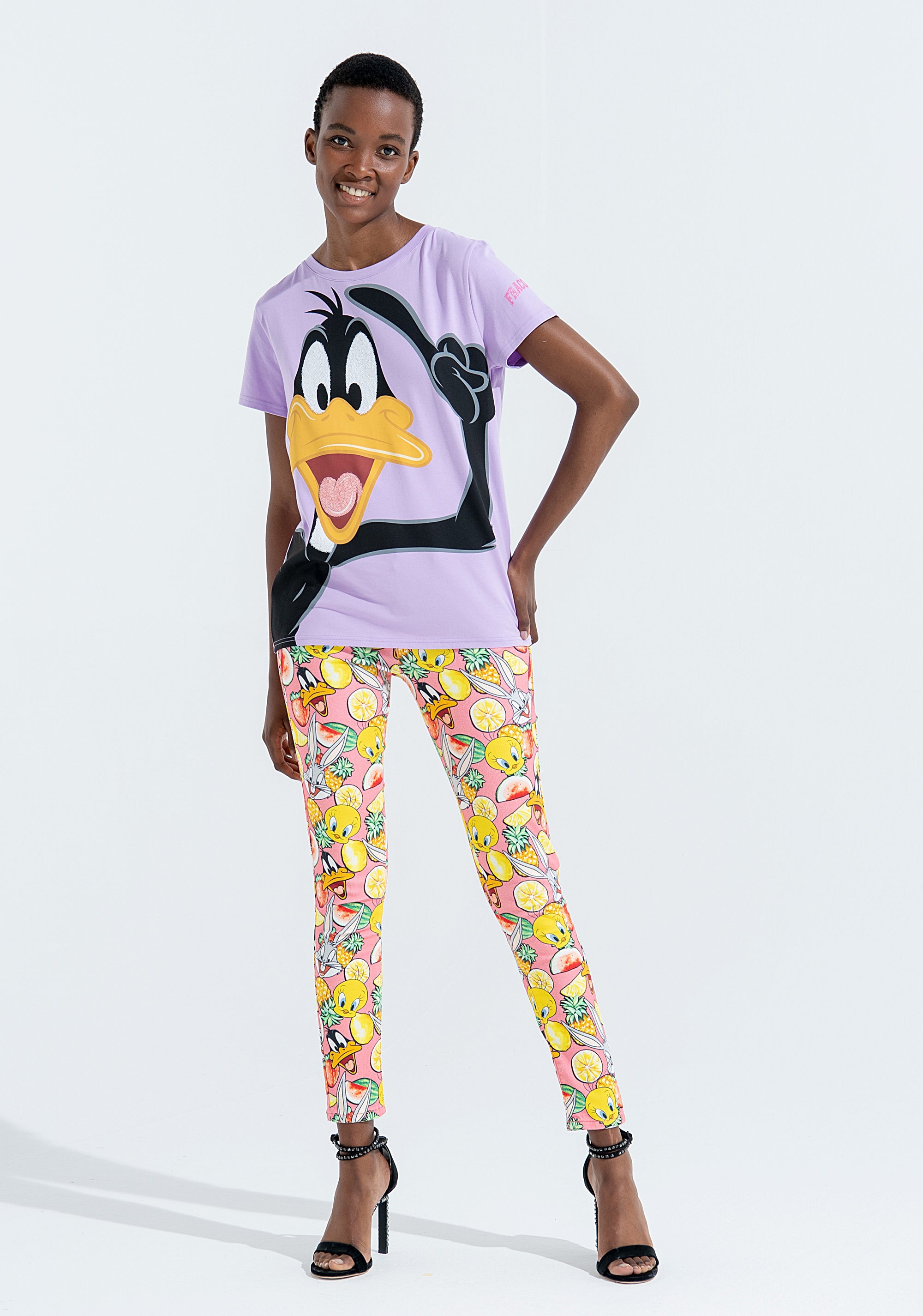 T-shirt over fit made in jersey with Looney Tunes print Fracomina FD22ST3004J40110-185