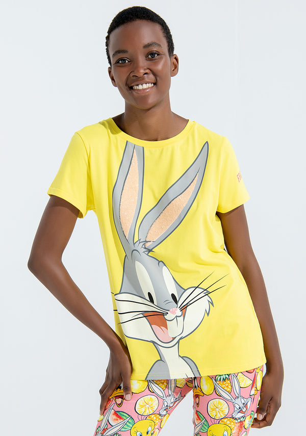 T-shirt over fit made in jersey with Looney Tunes print Fracomina FD22ST3004J40111-172