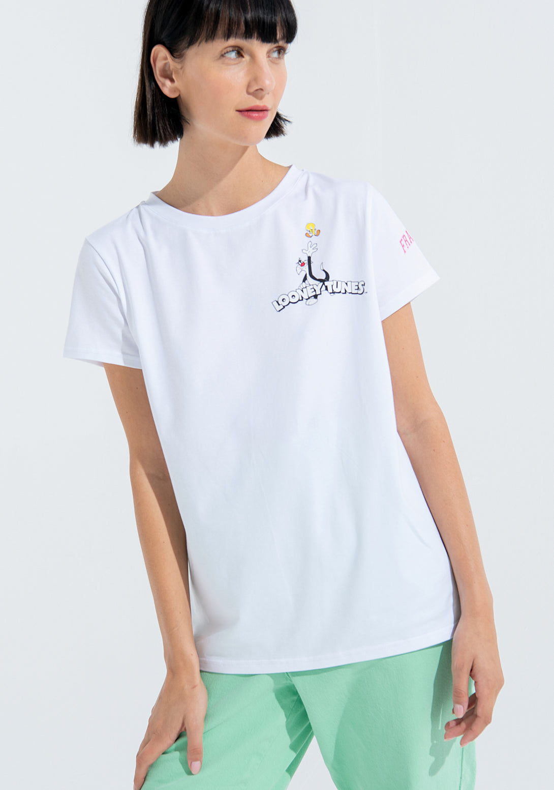 T-shirt over fit made in jersey with Looney Tunes print Fracomina FD22ST3004J401N5-278