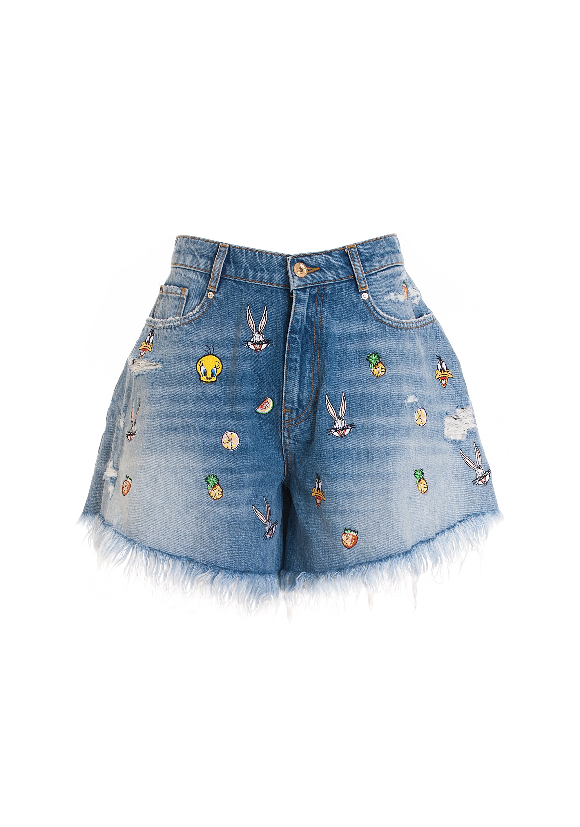 Short jeans destroyed Looney Tunes Fracomina FD22SV6001D429O1