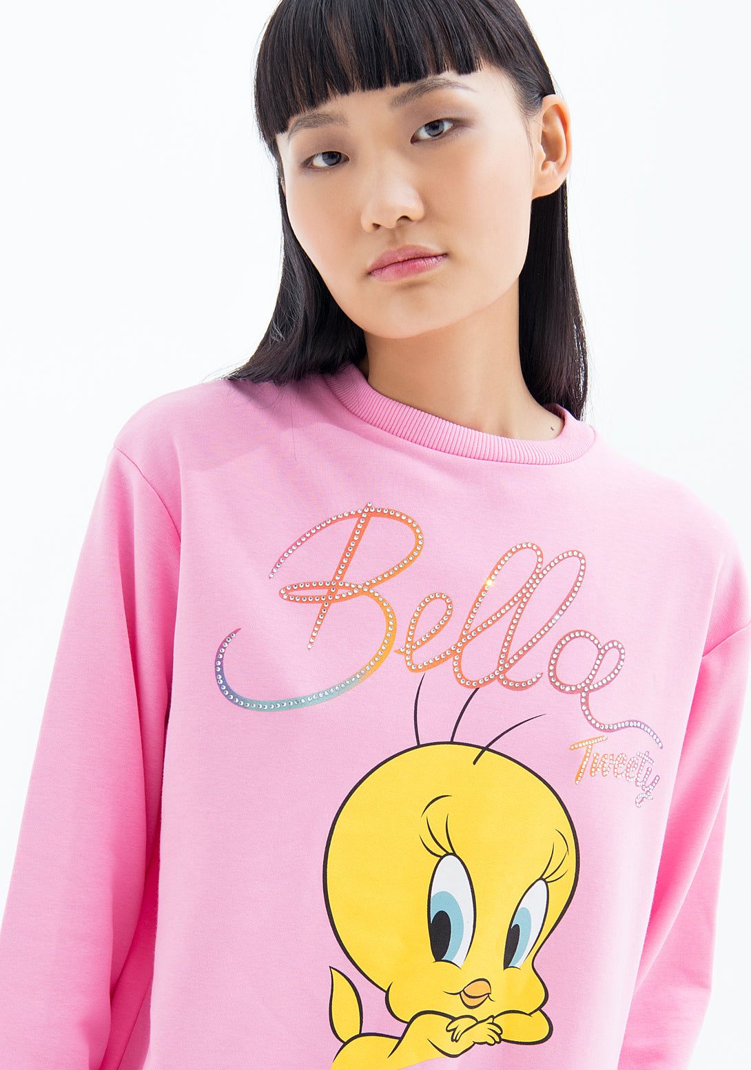 Sweater made in cotton with Tweety Fracomina FD23ST9022F400N5-226-3