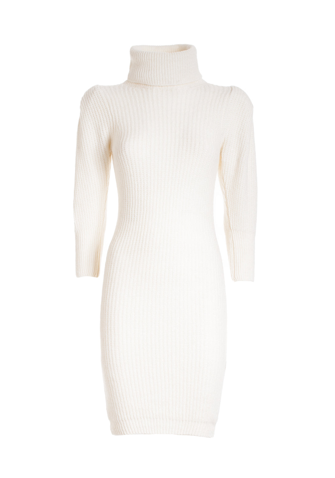 Knit dress tight fit with ribs