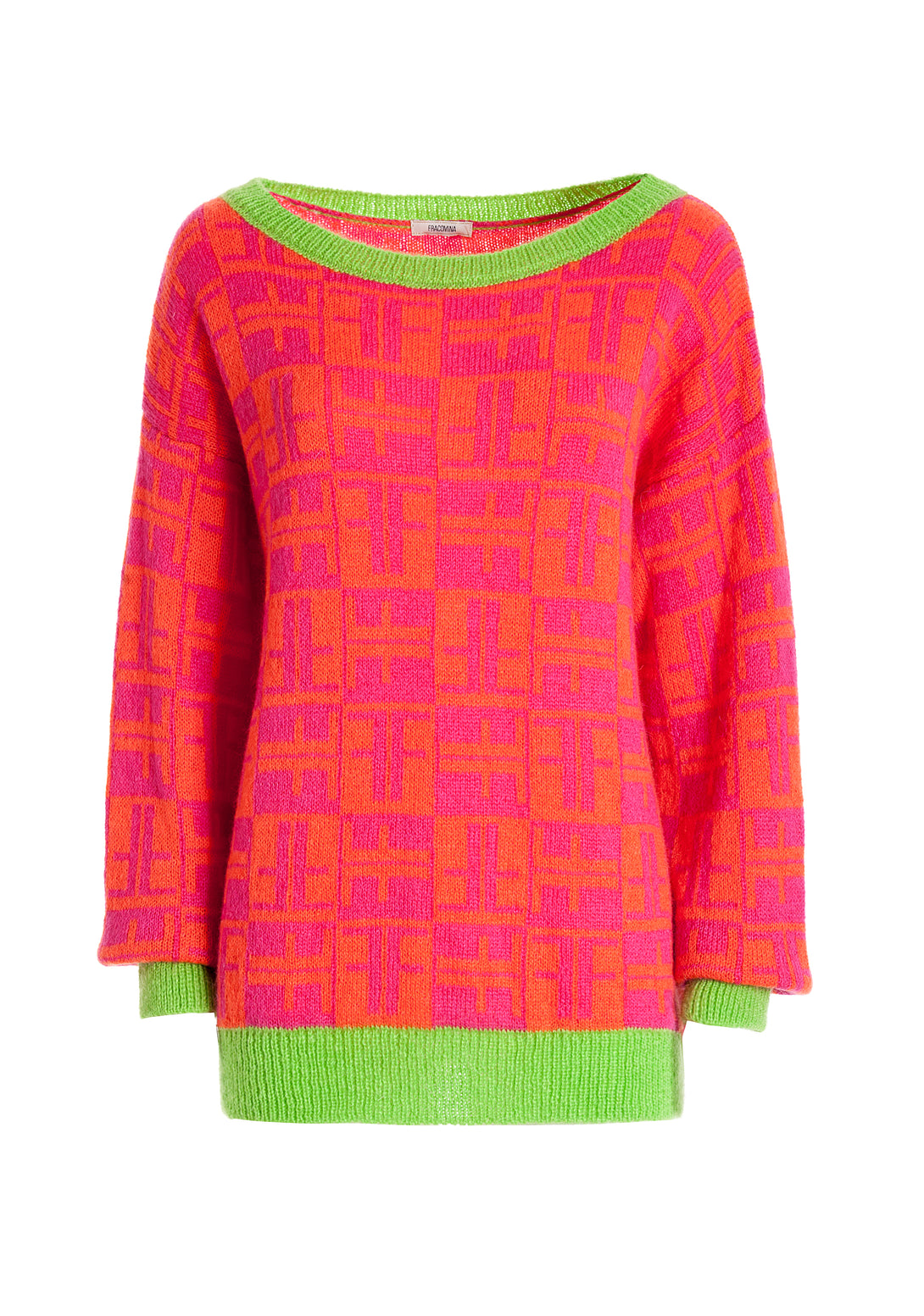 Knitwear wide fit with jacquard logo effect