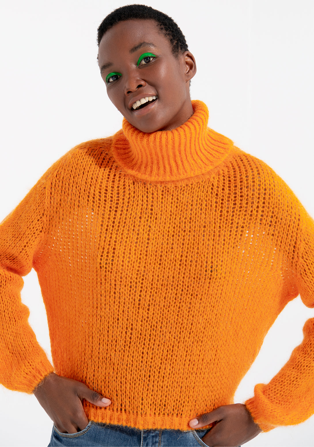 Knitwear wide fit with mohair