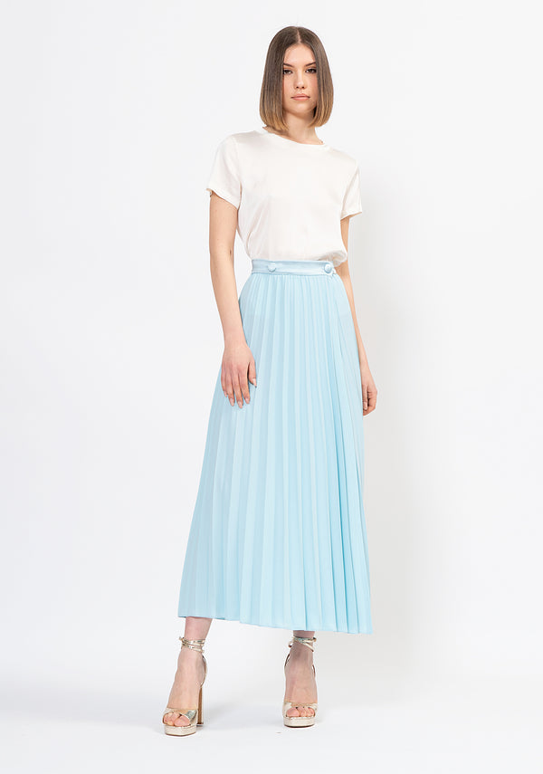 Long skirt wide fit with plissè effect Fracomina FI22SG3001W476F9-252