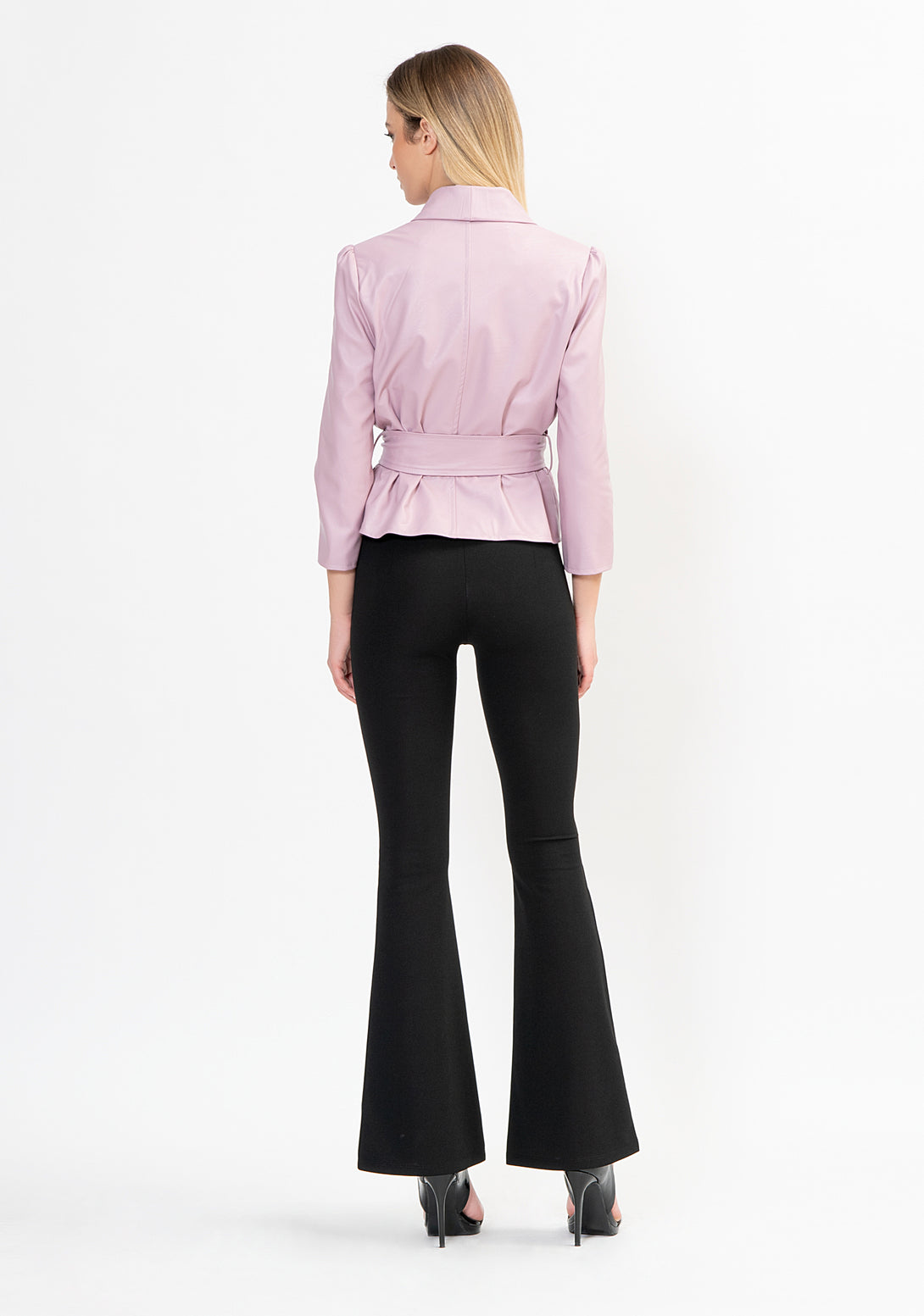 Jacket slim fit made in eco leather