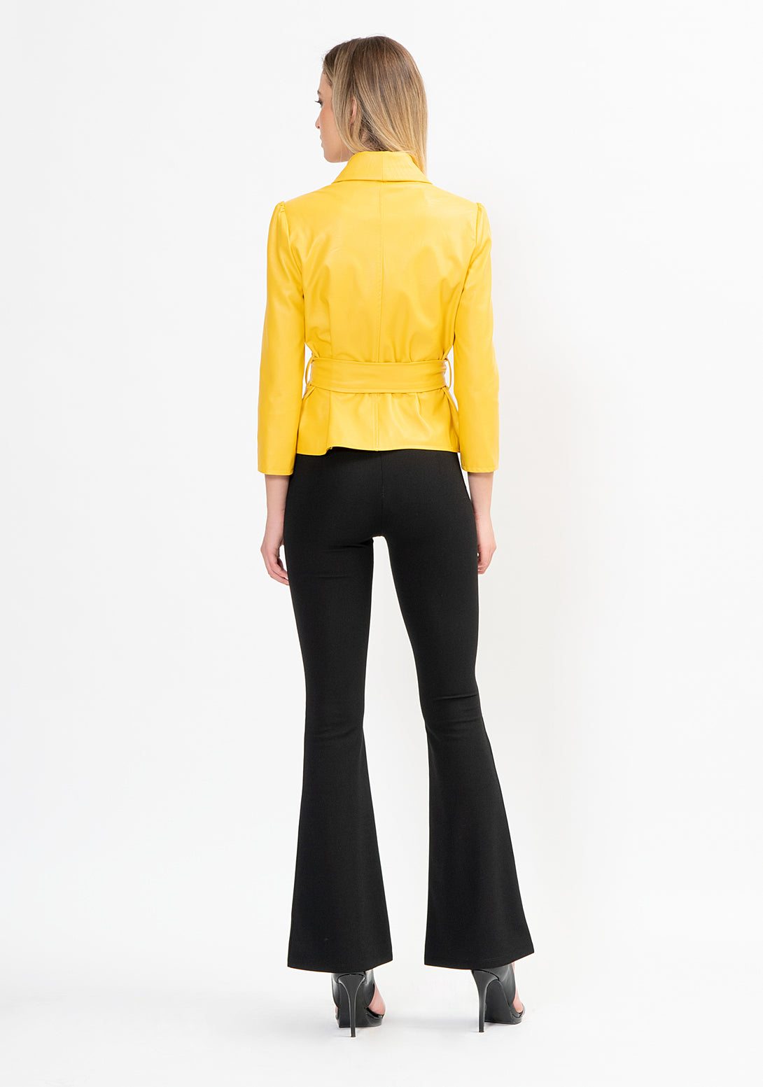 Jacket slim fit made in eco leather