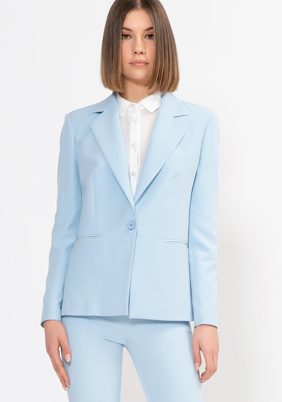 Blazer straight fit single breasted