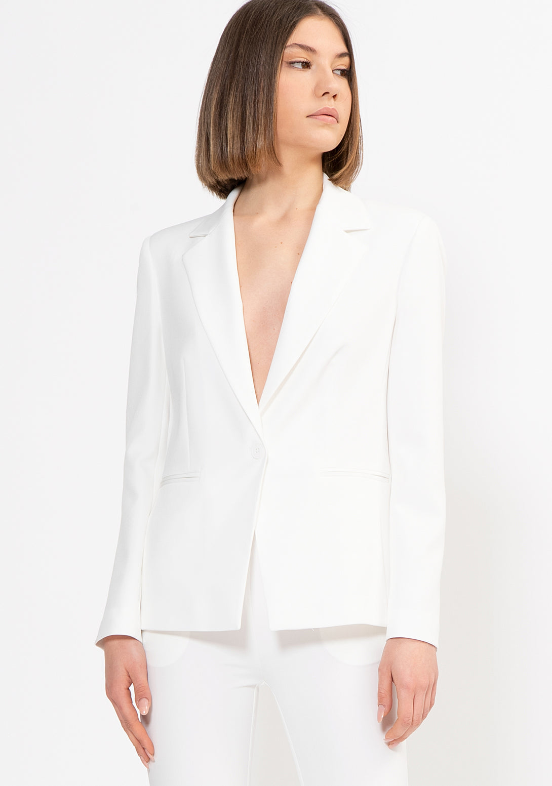 Blazer straight fit single breasted