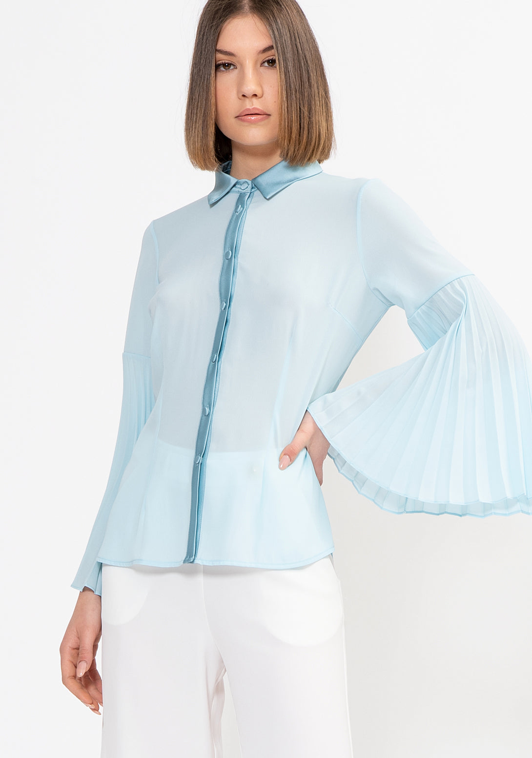 Shirt regular fit made in georgette Fracomina FI22ST6001W41201-252
